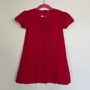 Bella Bliss Red Corduroy Dress